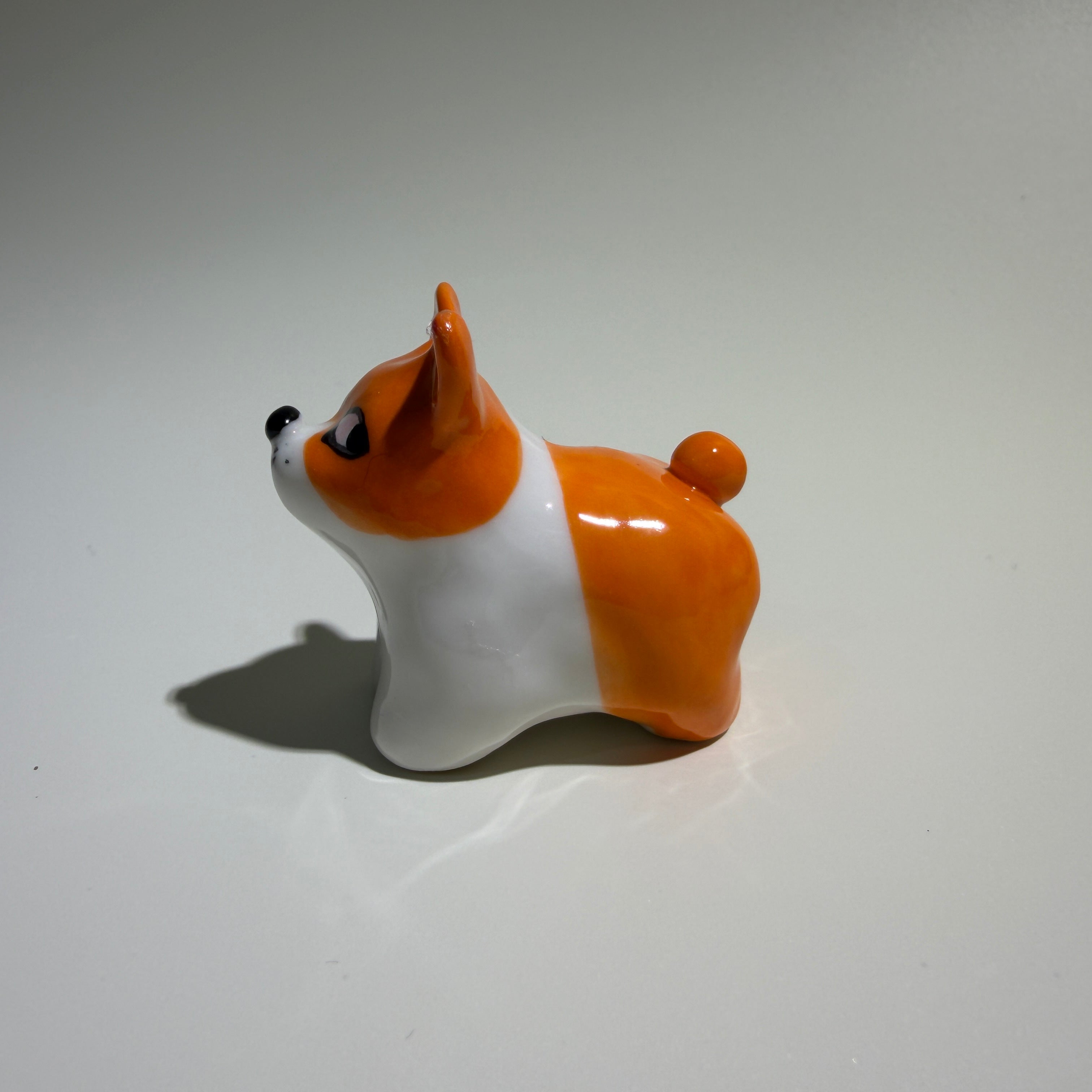 Cheeky Side-Eye Corgi with big bum - Funny Handmade Ceramic Figurine