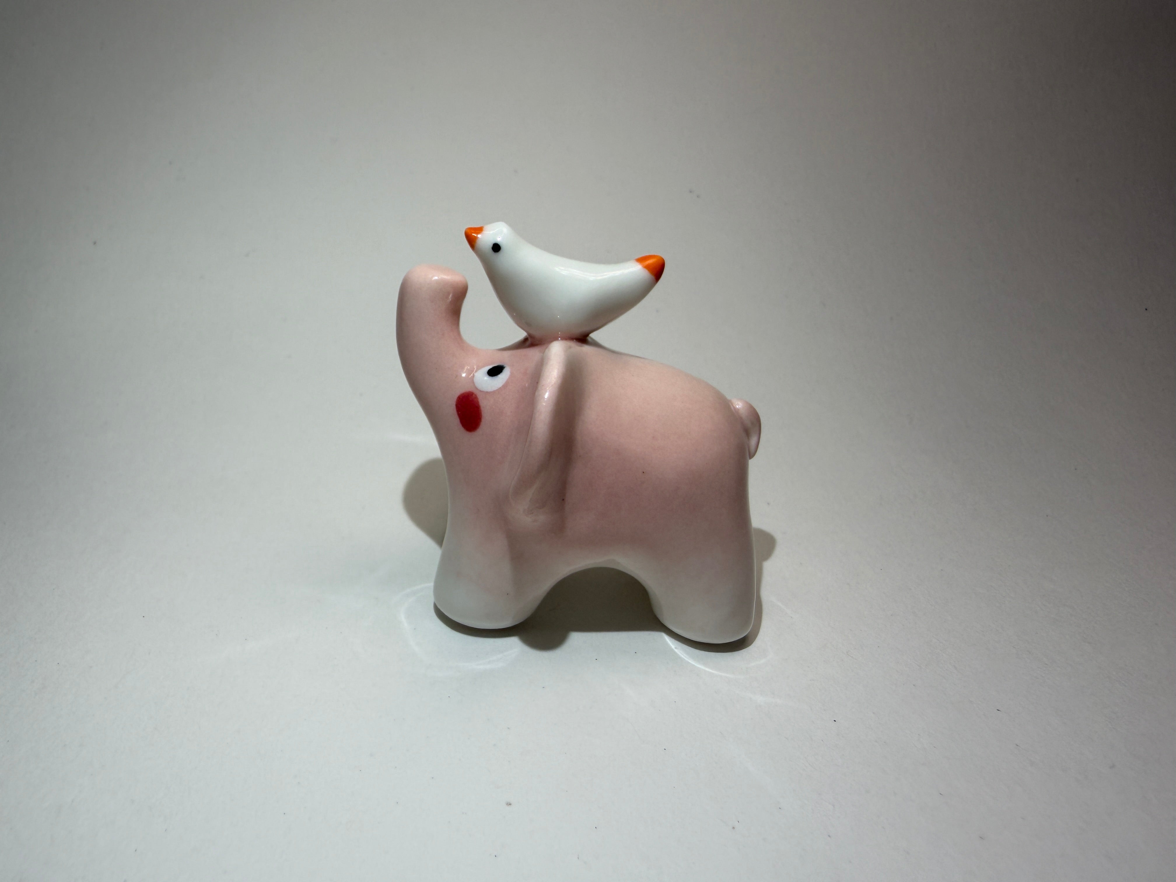 Pink Elephant Ornaments - Handmade Ceramics