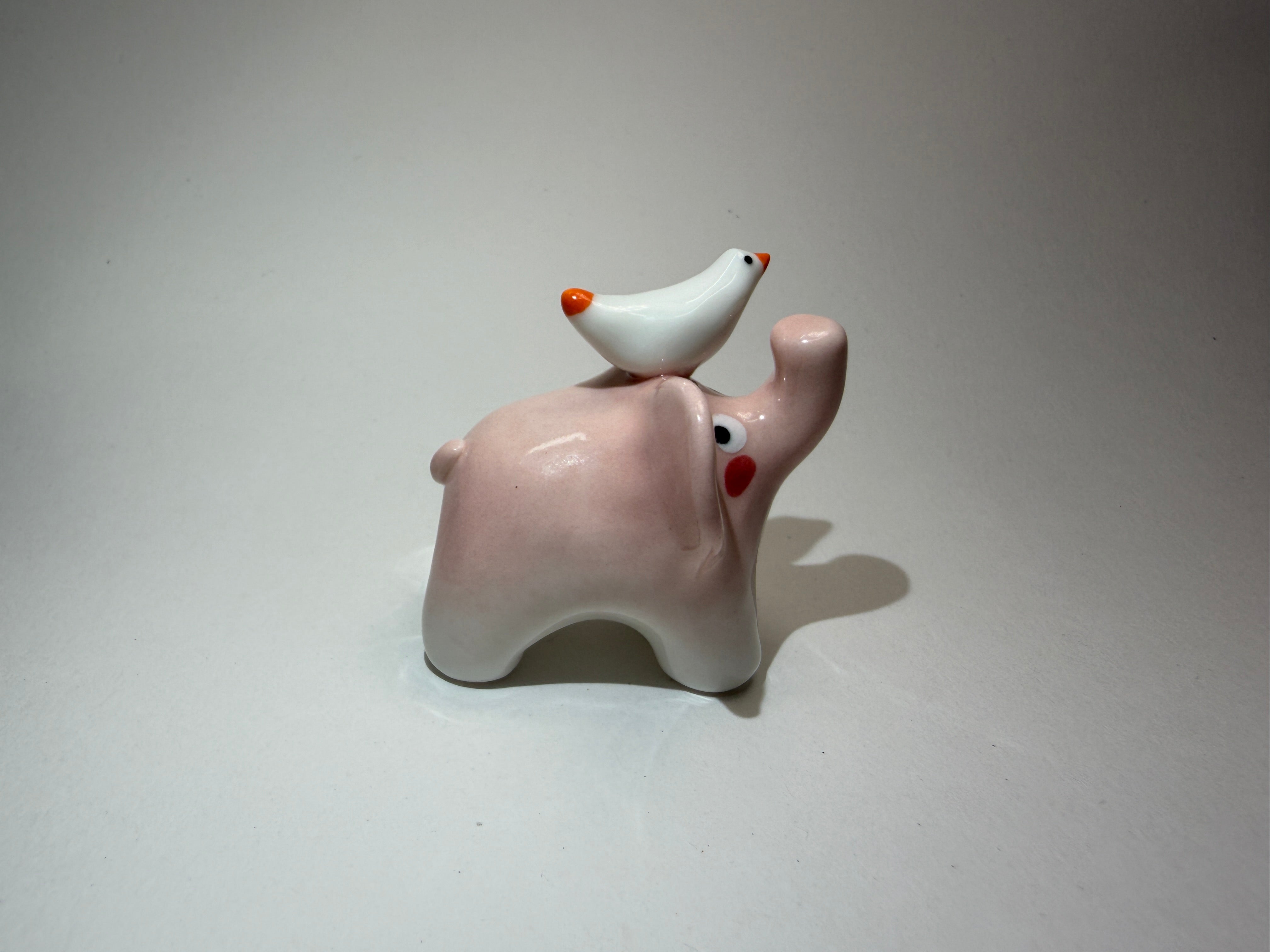 Pink Elephant Ornaments - Handmade Ceramics