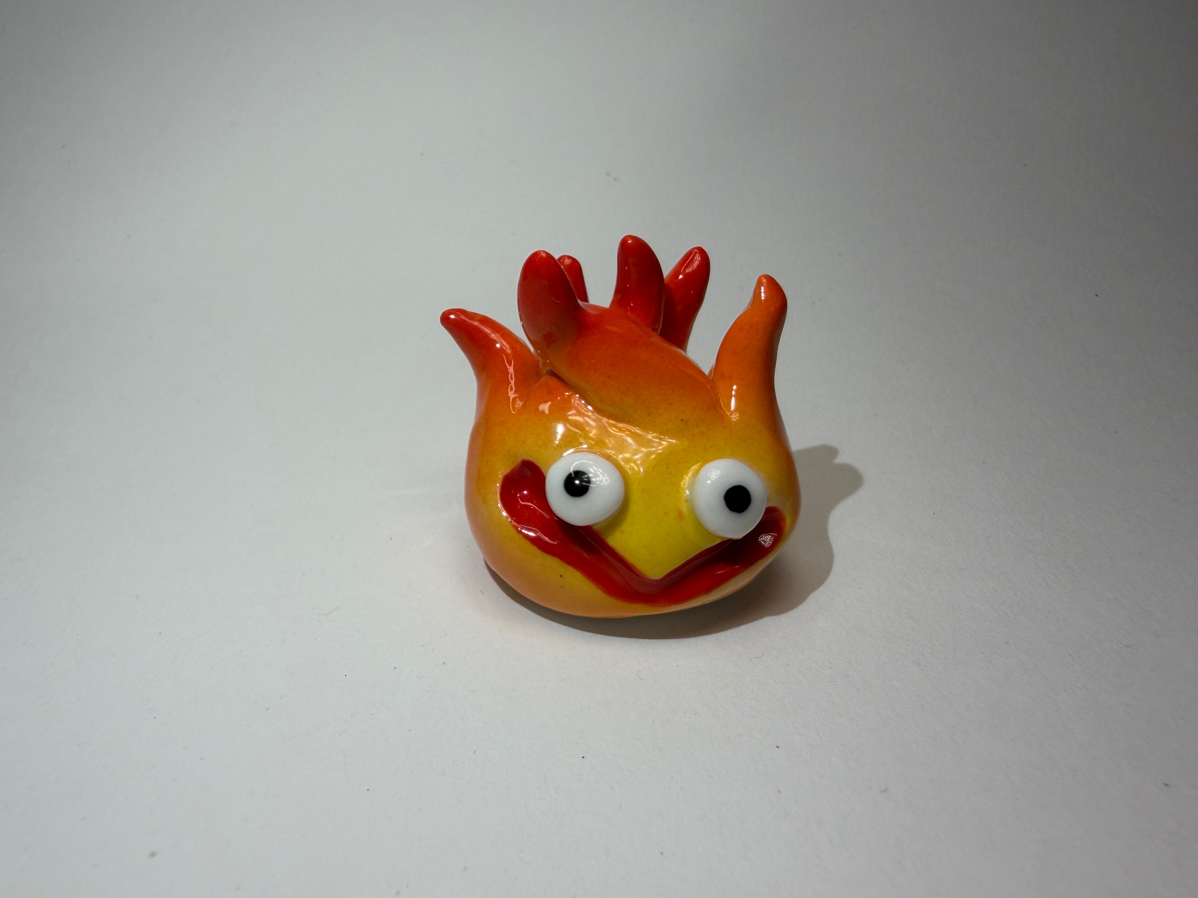 Funny Fire/Flame with Frightened Face - Handmade Ceramic Ornaments