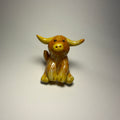 Scottish Highland Cow – Handmade Ceramic Figurine