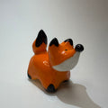 Cute Orange/Red Fox Handmade Ceramic Figurine