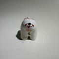 Tougue-out Smiley Samoyed Puppy - Handmade Ceramics Figurine